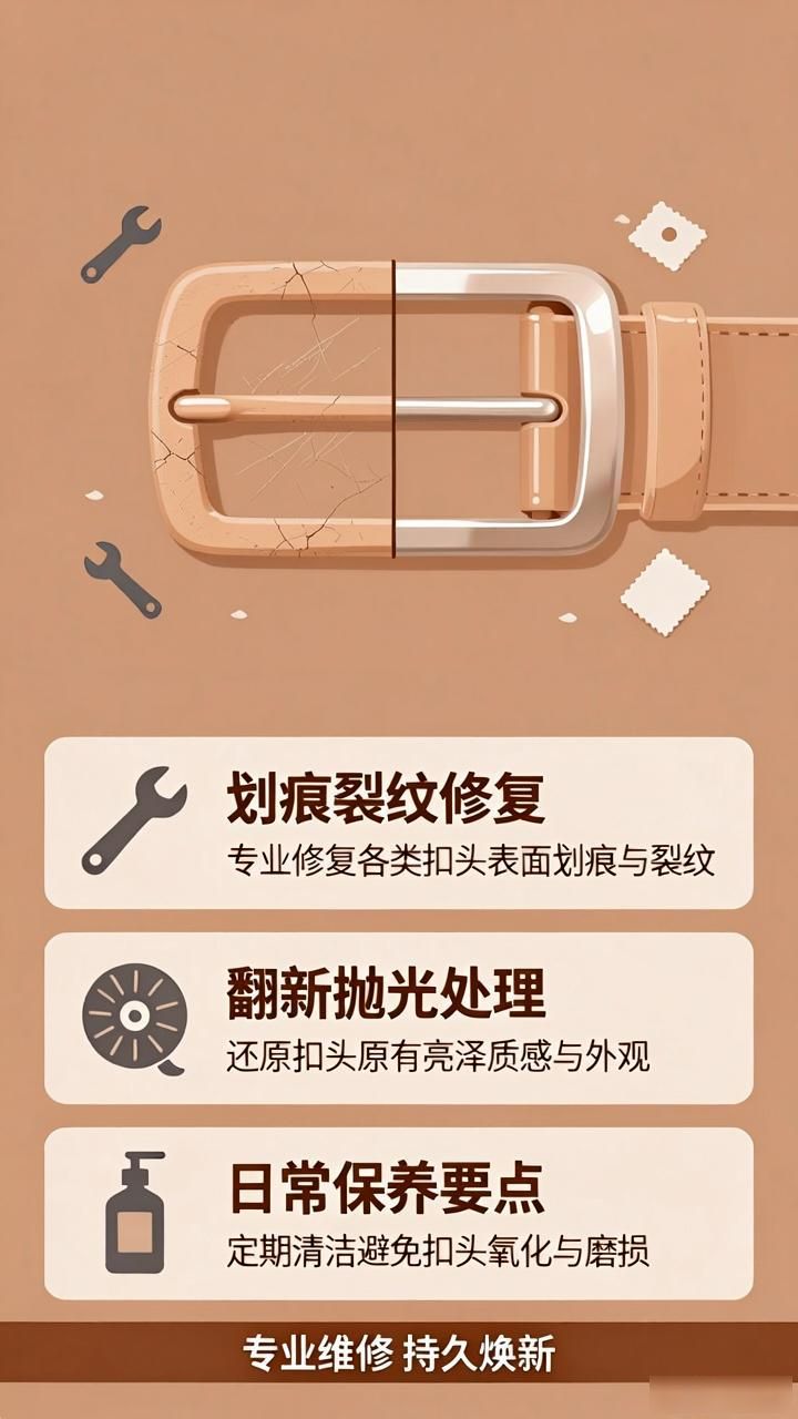高档奢侈品要带头皮带扣头维修修复翻新_皮带扣翻新价格_皮带头修复翻新多少钱