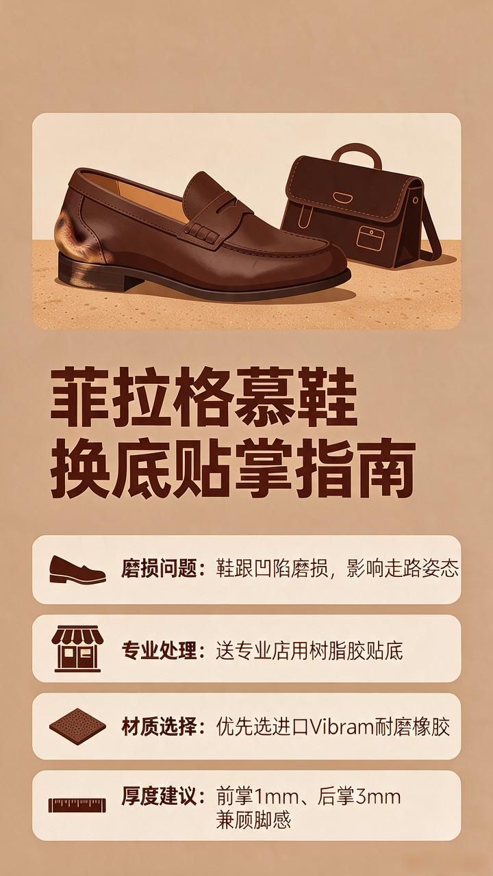 菲拉格慕鞋底修复服务_菲拉格慕鞋换底贴掌_菲拉格慕鞋换底贴掌